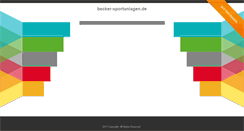 Desktop Screenshot of becker-sportanlagen.de